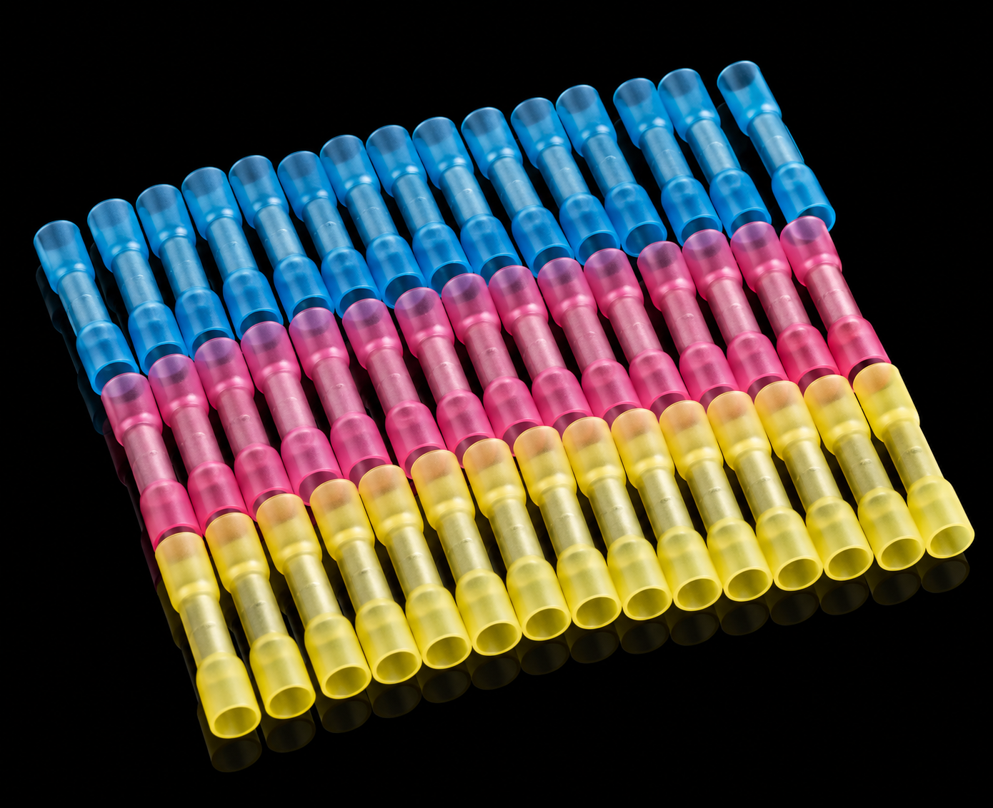 Connecteurs Épissure Thermorétractables à Sertir - Bleu / Rouge / Jaune