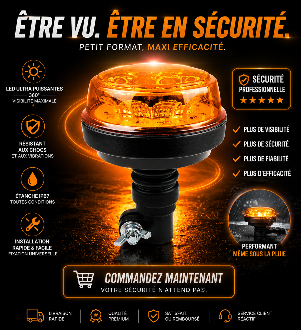 Gyrophare LED pour Camion et Véhicule Lourd