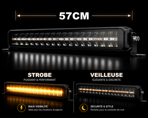 Barre LED Dual Meteor Ultra Longue Portée