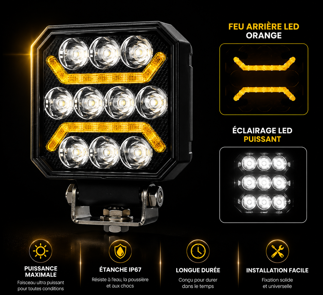 Feu de Travail LED Dual Color
