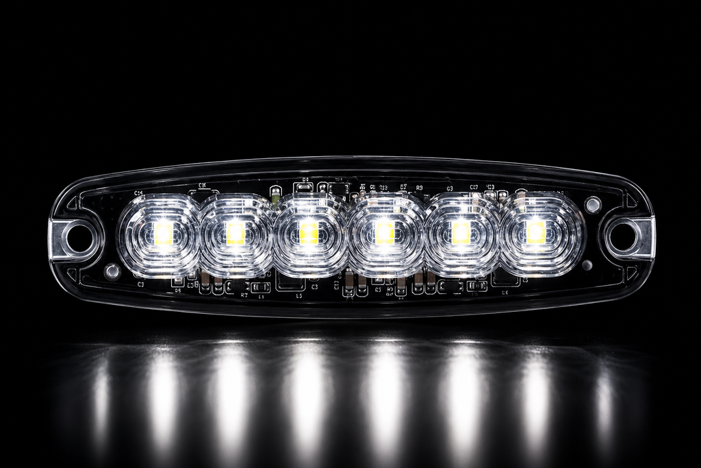 Feu de Gabarit LED Ambre Ultra-Plat 6 LEDs - Camion