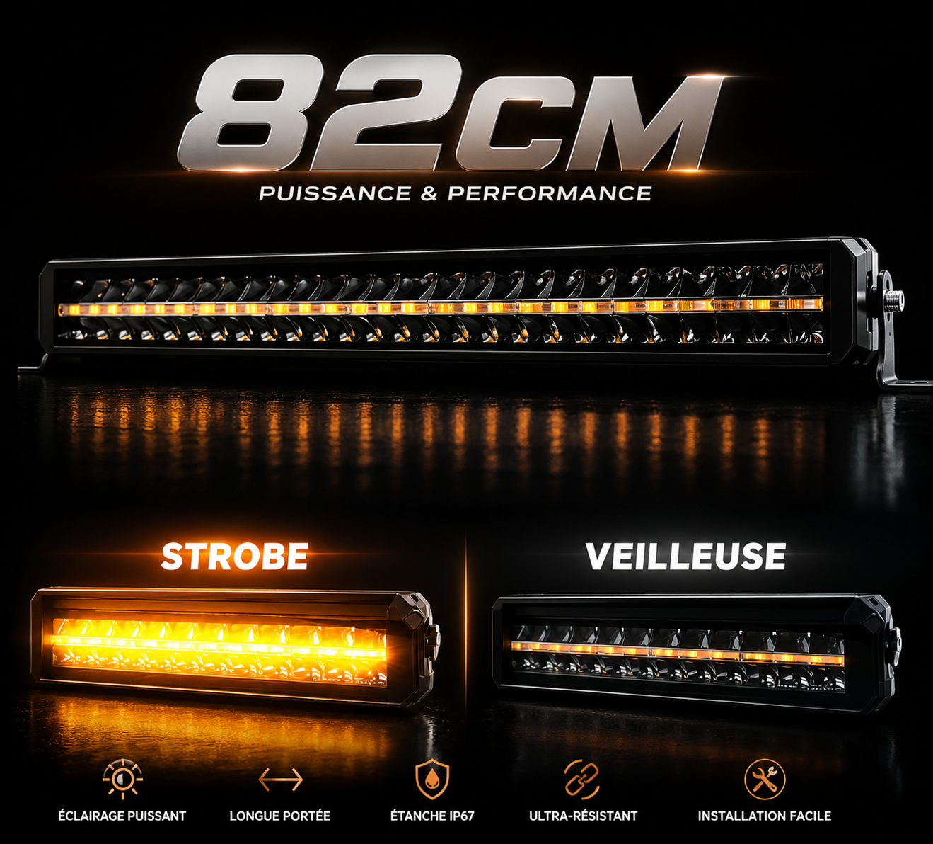 Barre LED Dual Meteor Ultra Longue Portée