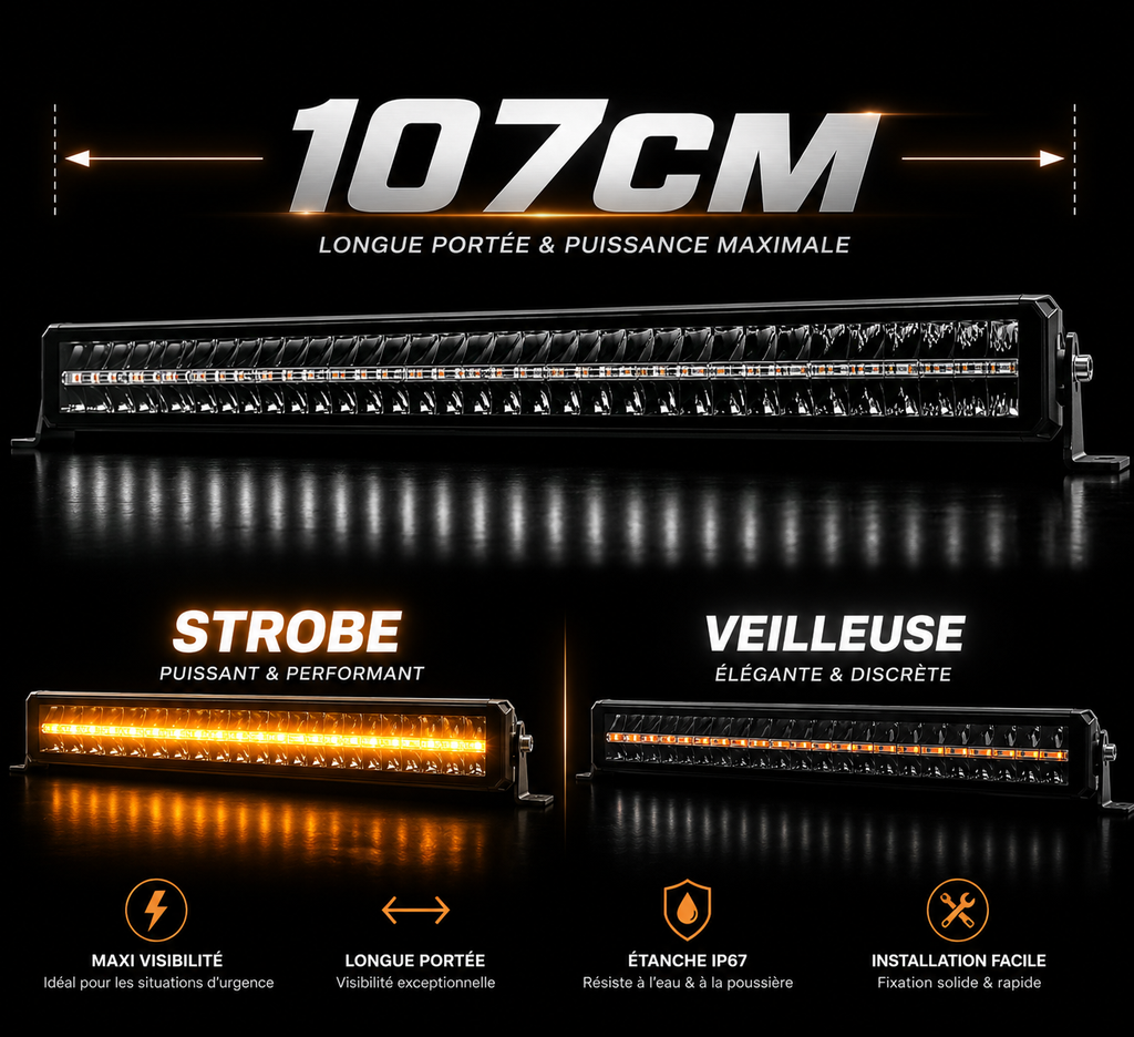 Barre LED Dual Meteor Ultra Longue Portée