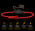 Porte-Fusible Mini Étanche avec Câble Rouge — 12V/24V