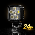 Feu de travail LED 24W carré compact avec support de montage