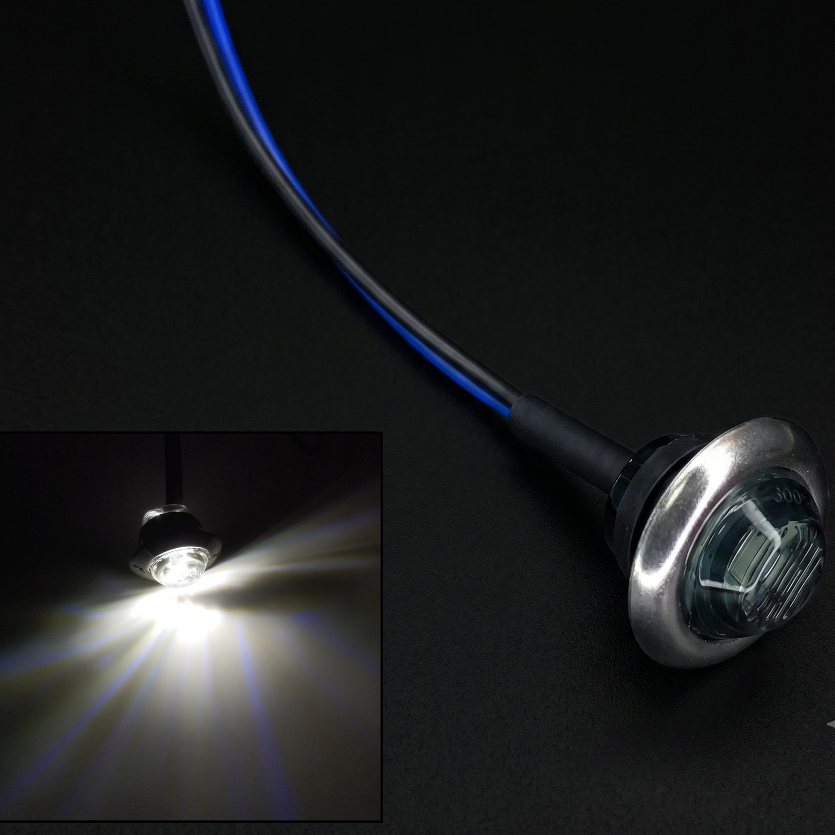 Fiche LED Encastrable Cabine Camion – Blanc / Rouge / Orange
