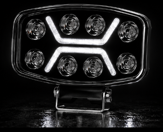 Projecteur LED Rectangulaire 8 LEDs - Signature X Blanc/Ambre