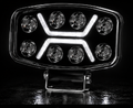 Projecteur LED Rectangulaire 8 LEDs - Signature X Blanc/Ambre