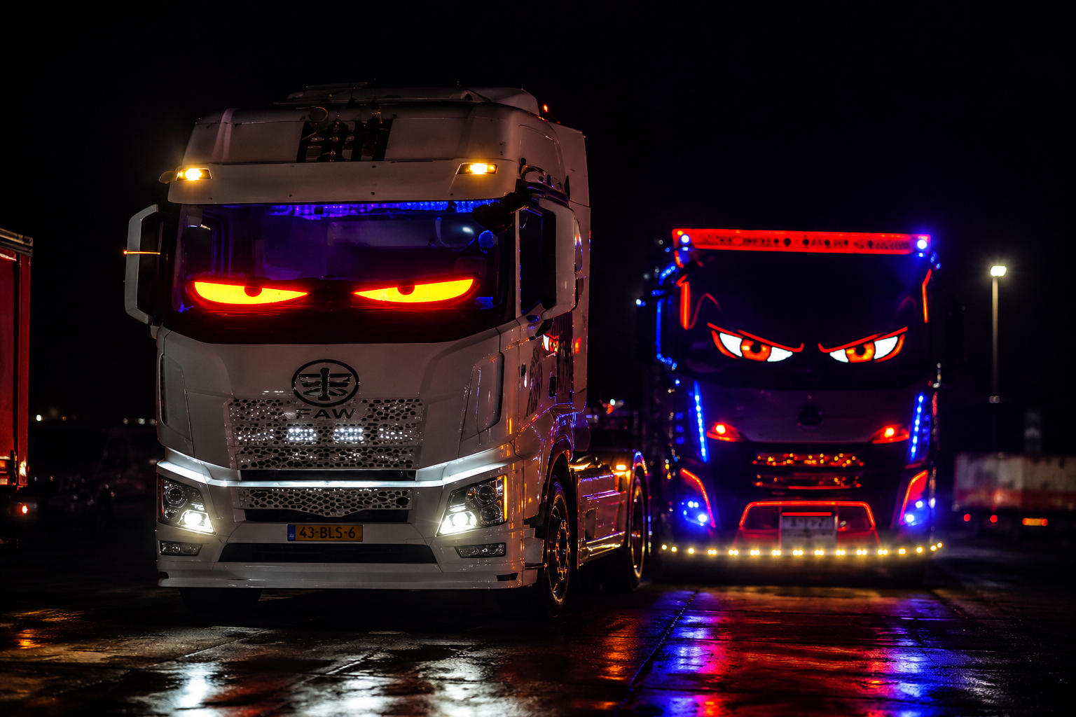 Sticker Yeux LED pour Camion – Effet Lumineux